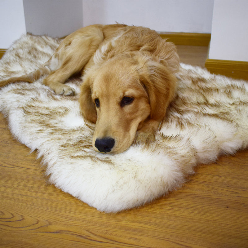 Winter Pet Dog Bed Long Plush Soft Comfortable Fleece Pet Cushion Warm Sleeping Lounger Mat Puppy Kennel Pets Rest mats