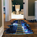 Miico Creative 3D Universe Suspension Bridge Removable Home Room Decorative Wall Door Decor Sticker