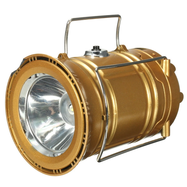 Solar Power LED USB Camping Lantern Light Tent Hiking Torch Rechargeable Lamp