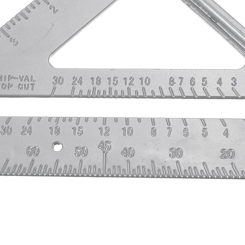 7 Inch Aluminum Alloy Metric Triangle Angle Ruler Woodworking Square Layout Tool