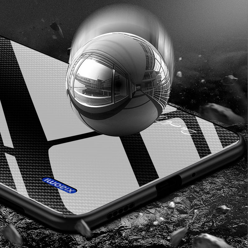 Bakeey Gradient Striped Shockproof Tempered Glass&Soft TPU Protective Case For Xiaomi Mi A3 / Xiaomi Mi CC9e