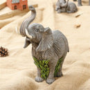 Antiqued Walking ELEPHANT Ornament Figurine Statues Garden Gift Sculptures Decorations