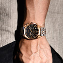 LIGE 9852 24 Hour Date Display Men Wrist Watch Business Style Quartz Watch