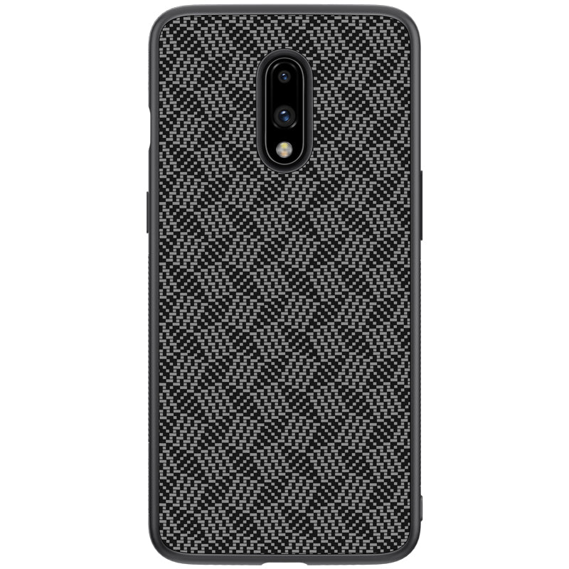 NILLKIN Synthetic Fiber Plaid Anti-fingerprint Anti-Scratch Protective Case for OnePlus 7