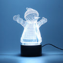 3D Xmas Snowman Night Light 7 Color Changing LED Art Desk Table Lamp For Toy Gift