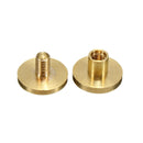 4-15mm Screw Back Button Stud Screw Brass Nail Leather Belt Chicago Rivet