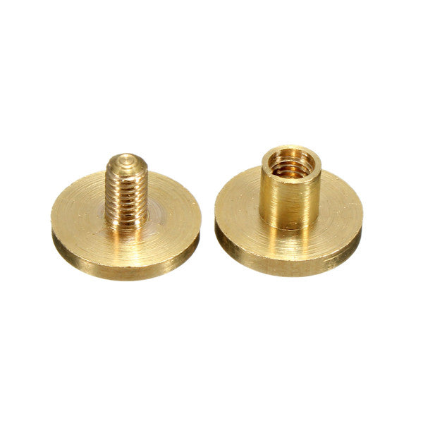 4-15mm Screw Back Button Stud Screw Brass Nail Leather Belt Chicago Rivet