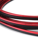 Auto Accessories Car Universal Interior Decorative Black+Red Strip Auto Bumper Air Outlet Door Protector Chrome Moulding Trim