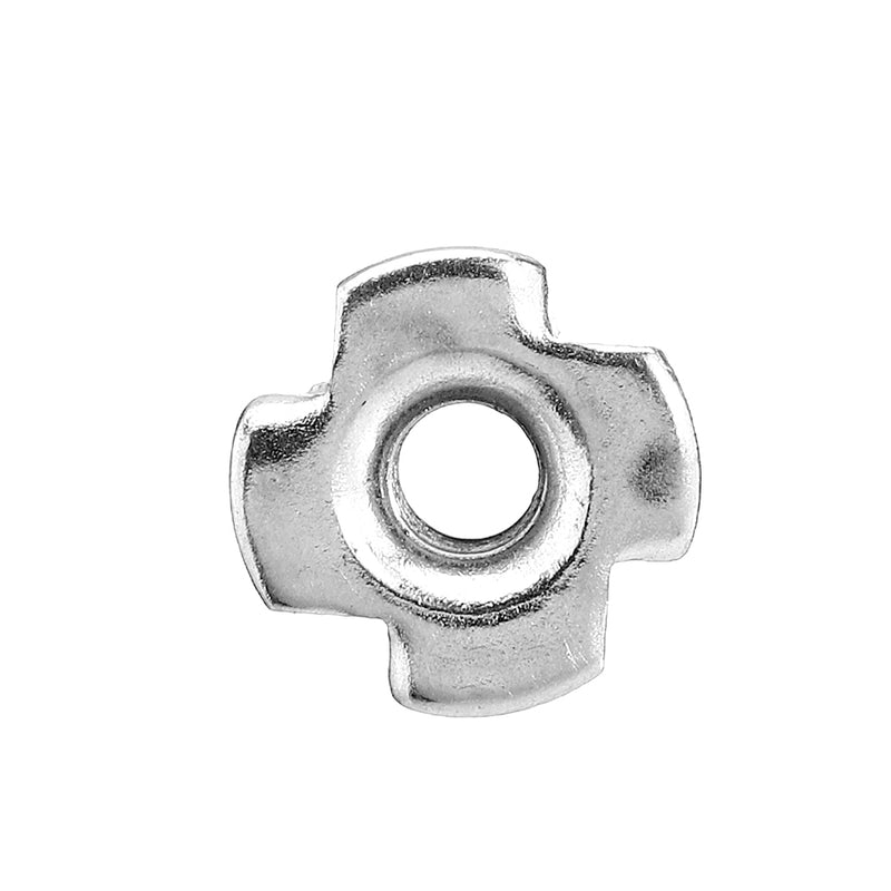 50Pcs Suleve CSTN2 Four Prong T Nut Insert Carbon Steel Zinc Plated For Wood M3/M4/M5/M6/M8/M10/M12