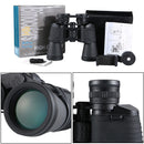 LUXUN 20x50 Binocular Outdoor Waterproof Antifogging HD Light Night Vision Binoculars Camping Traveling Telescope with Phone Holder