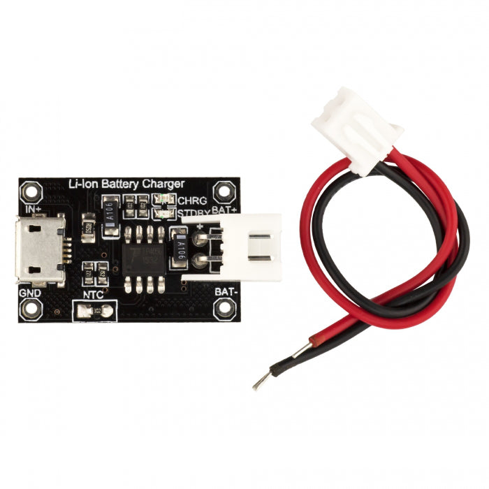 RobotDyn TP4056 MicroUSB 18650 Li-Ion Battery Charger Module 1A With Power Connector and Cable
