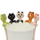 Cute Cartoon Animal Ceramic Hanging Coffee Scoop Milk Tea Soup Spoon Tableware Decor