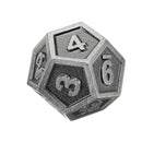 Embossed Steel 7 Pcs Multisided Dice Heavy Metal Polyhedral Dice Set w/ Bag