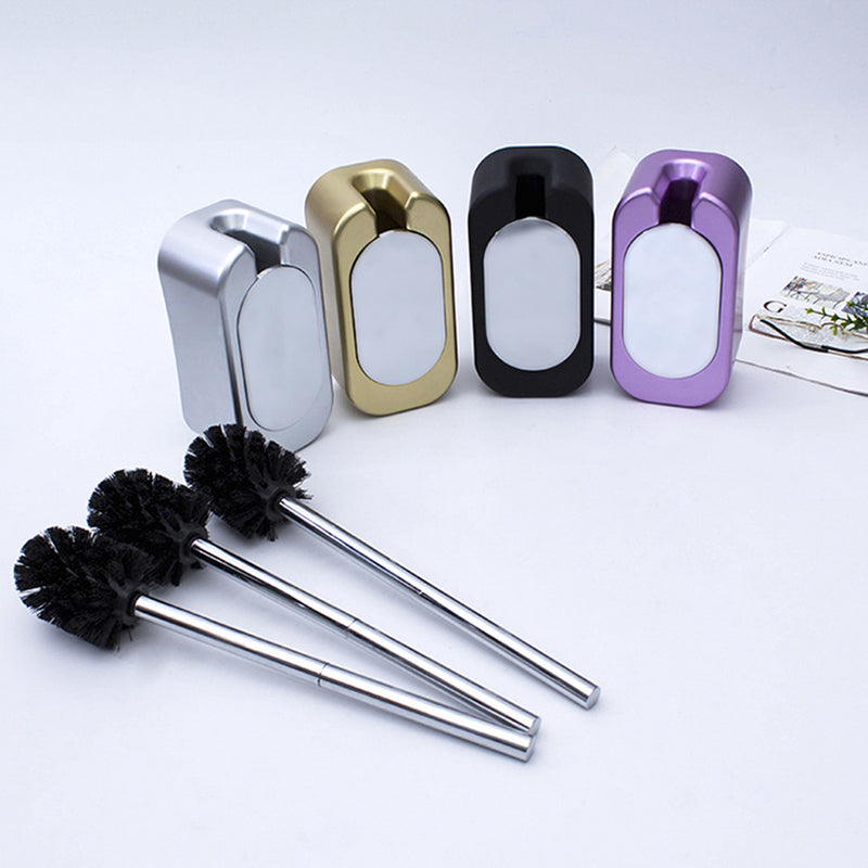 Bathroom Toilet Brush Set Wall-Mounted Brush Long Handle Stianless Steel Cleaning Brushes Holder