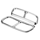 Exterior Rear Tail Tip Pipe End Exhaust Muffler Cover Trim Decoration Stainless Steel 2pcs For Audi Q7 4M 2016 2017 2018