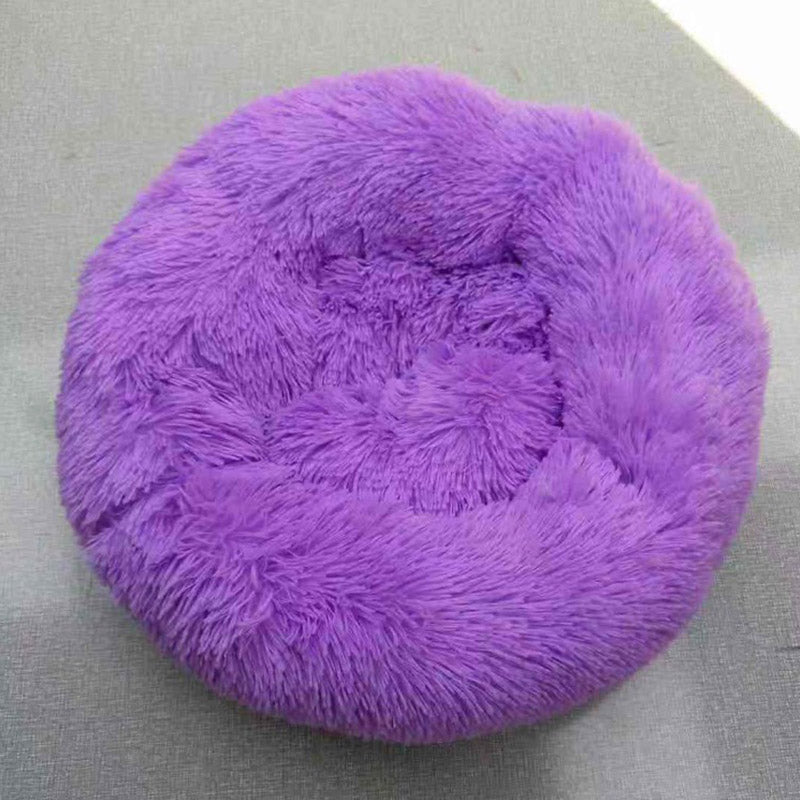 40-100cm Pet Supplies Kennel Round Plush Pet Nest Padded Soft Warm For Cat Bed Mat Pad