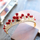 Rose Crystal Rhinestone Bridal Tiara Wedding Jewelry Princess Crown Prom Hair Tiara