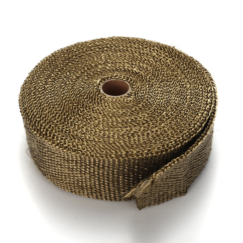 5m /10m /15m Exhaust Header Heat Pipe Wrap Tape W/ 10 Stainless Steel Zip Ties