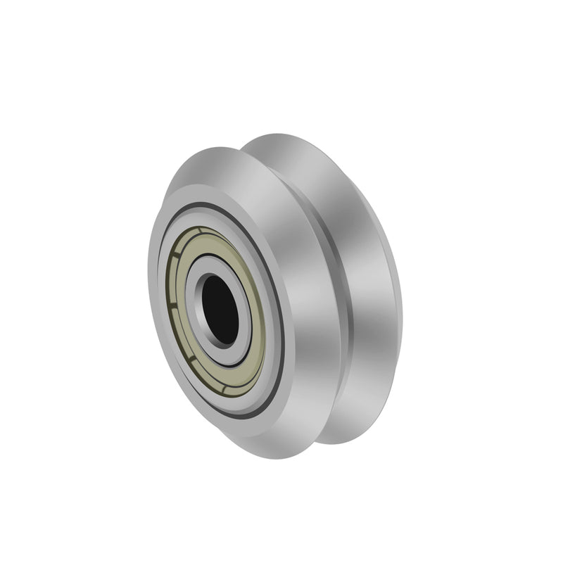 TWO TREES 10pcs Transparent Stainless Steel V-Slot Pulley Wheel with 625zz Double Bearing for V-slot 3D Printer