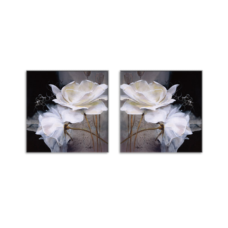 Miico Hand Painted Combination Decorative Paintings Petals Painting Wall Art For Home Decoration