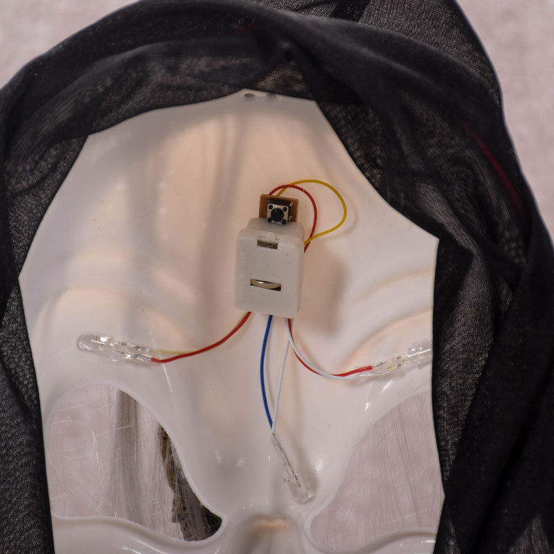 Halloween Horror Skull Ghost LED Light Mask Zombie Red Headscarf hHeadband Luminescent Costume Party