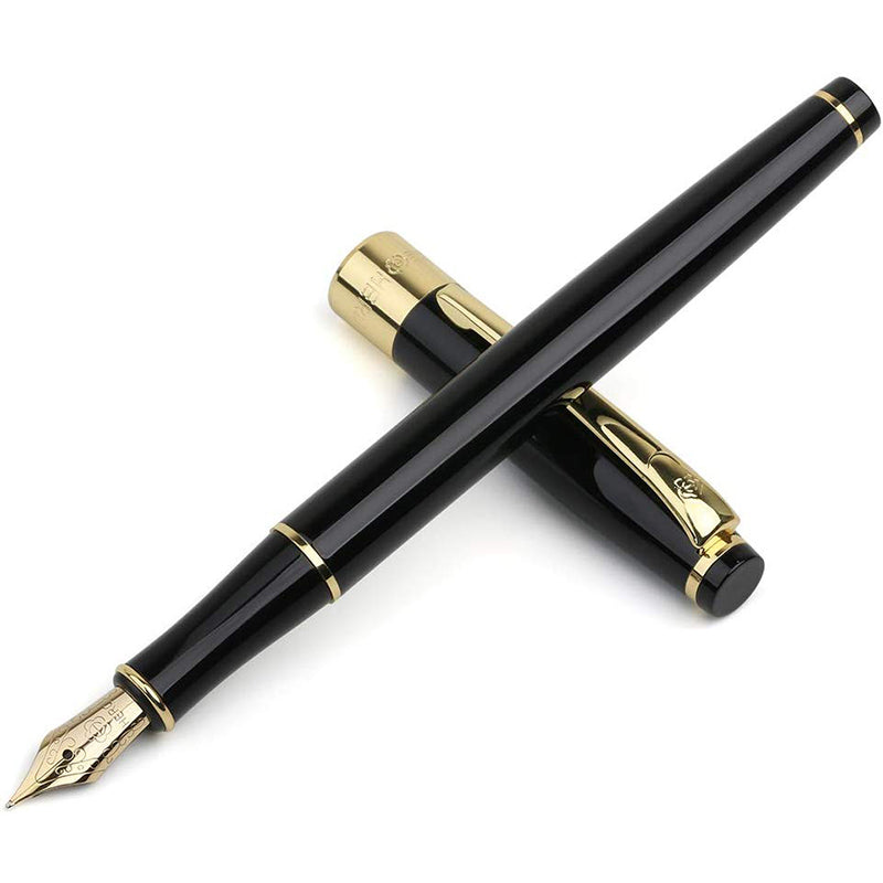HERO 1506 Metal Fountain Pen for Calligraphy Writing Business Gift 0.5mm with Ink Stationery Supplies