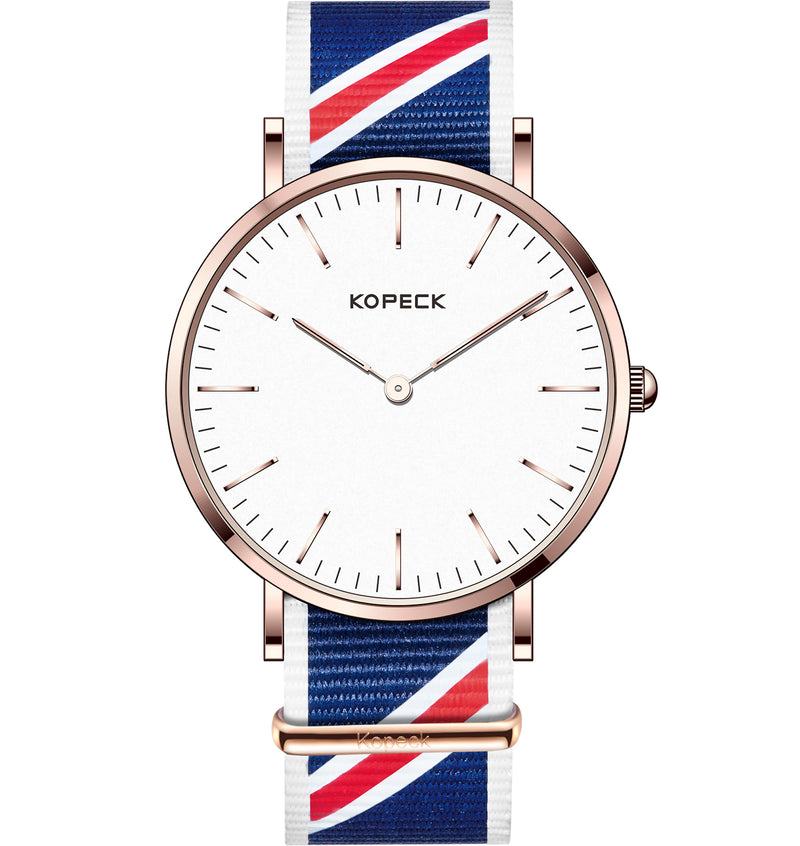 KOPECK GB-6001G Fashionable Watch Casual Style Waterproof Two Watch Bands Quartz Men Watch