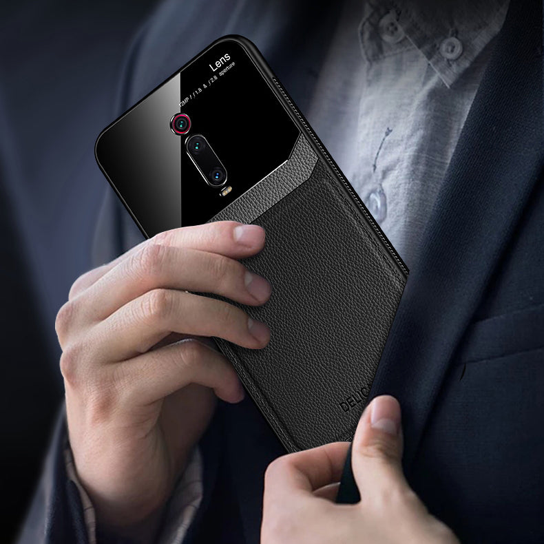 Bakeey Luxury Business PU Leather Mirror Glass Shockproof Protective Case for Xiaomi Mi9T / Xiaomi Mi 9T pro / Xiaomi Redmi K20 / Redmi K20 PRO