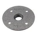 10Pcs/Set 1/2" 3/4" 1" Malleable Cast Iron Floor Flange Plates 4 Holes Black Pipes Fittings Industrial Pipe Furniture Wall Mount DIY Decor