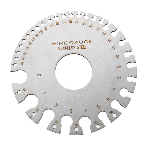 Wire Thickness Measuring 2 Sides Round Wire Thickness Measurer Tester Ruler Gauge Diameter Tool