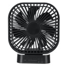 Mini Portable 3-Speed USB Timing Desk Fan 5000mAh Battery Rechargeable Fan-Blue/Black Fan Blade
