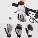 ROCKBROS Winter Waterproof Full Finger Touch Scree Cycling Gloves with Rain Cover Stripe Style