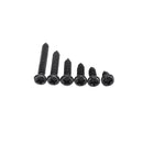 Suleve M3CP1 500Pcs M3 Phillips Screw Black Zinc-Plated Carbon Steel Pan Head Self Tapping Woodworking Screws Assortment Kit