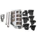 Chrome Motorcycle Front&Rear Footrest Pegs Pedals For Harley Davidson