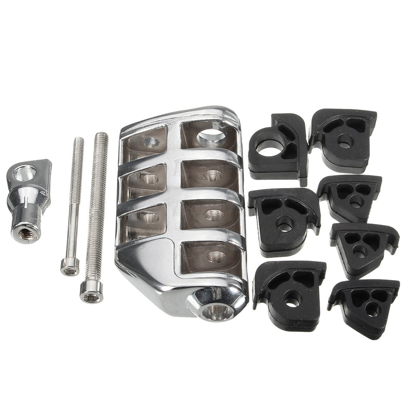 Chrome Motorcycle Front&Rear Footrest Pegs Pedals For Harley Davidson