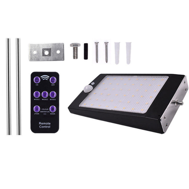 Solar Powered 2W 48LED SMD2835 3 Mode PIR Motion Sensor IP65 Wall Light Street Garden Lamp DC5.5V