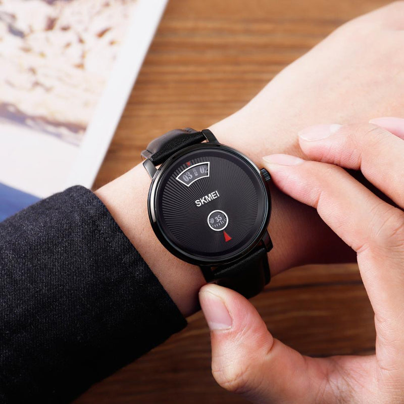 SKMEI 1490 Fashion Men Watch Waterproof Creative Dial Display Quartz Watch
