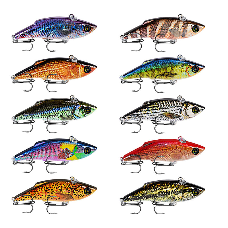 ZANLURE DW1122 10Pcs/Set 7.9cm 10.5G VIB Fishing Lure Artificial Hard Baits Crankbait Pesca