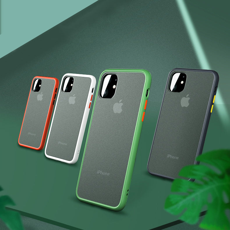 CAFELE Shockproof Anti-fingerprint Ultra-thin Frosted Soft Silicon Edge+Hard PC Translucent Protective Case for iPhone 11 6.1 inch