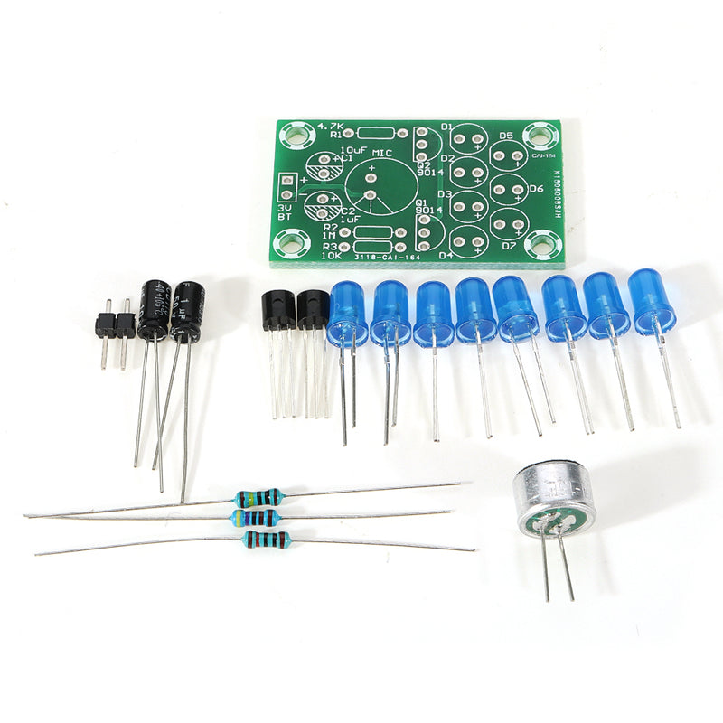 10pcs DIY Electronic Kit Set Voice-activated Melody Light Fun Soldering Practice Production Board Training Parts