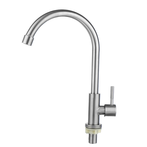 304 Stainless Steel Faucet Large Vertical Water Tap With 50cm Double Head Tube Kitchen Bathroom Faucets