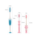 2 PCS Parent-child Toothbrush Set PP Handle PBT Soft Hair Brush Bear / Rabbit Random Father & Child