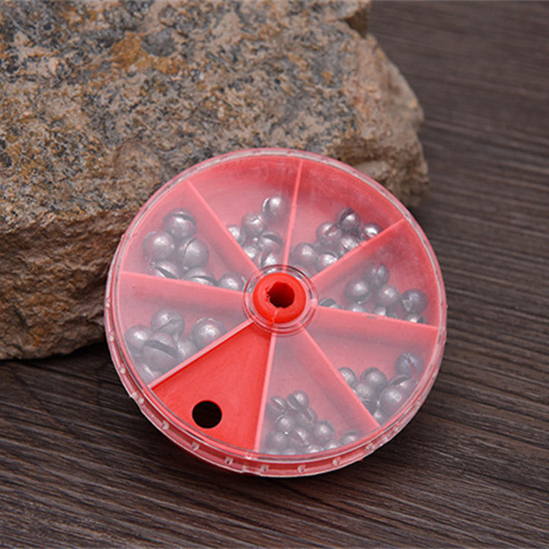 LEO 7 Different Sizes Fishing Lead Sinker With Box Fishing Beans Sinker Pesca