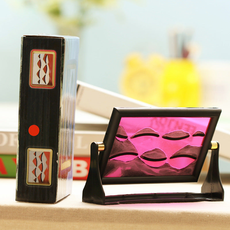 3D Moving Sandglass Sand Picture Frame Home Desk Decor Birthday Gift Ornament