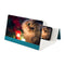 12 Inches Foldable 3D HD Phone Screen Magnifier Movie Video Amplifier PU Leather Cover For Smart Phones iPhone Samsung