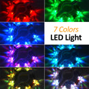 7 Color USB LED RGB Wheel Hub Light Rechargeable Waterproof Bicycle Safety Lights Bike