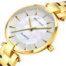 MINI FOCUS MF0224L Elegant Dress Analog Clock Metal Strap Fashion Women Watch Quartz Watch