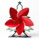 Black IPRee Fireplace 4 Blade Heat Powered Stove Fan komin Log Wood Burner Eco Friendly Quiet Fan Home Efficient Heat Distribution