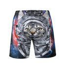 S5266 Beach Shorts Board Shorts 3D Astronaut Space Cat Printing Fast Drying Waterproof Elasticity