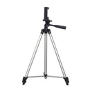 Silver 1.3m 3 Sections Adjustable Aluminum Alloy Tripod Phone Holder With Phone Clip For iPhone Samsung Huawei Xiaomi